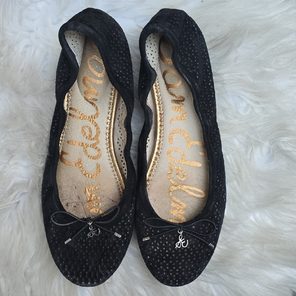 Sam Edelman Felicia Black Ballet Flat 7.5 - Picture 1 of 7
